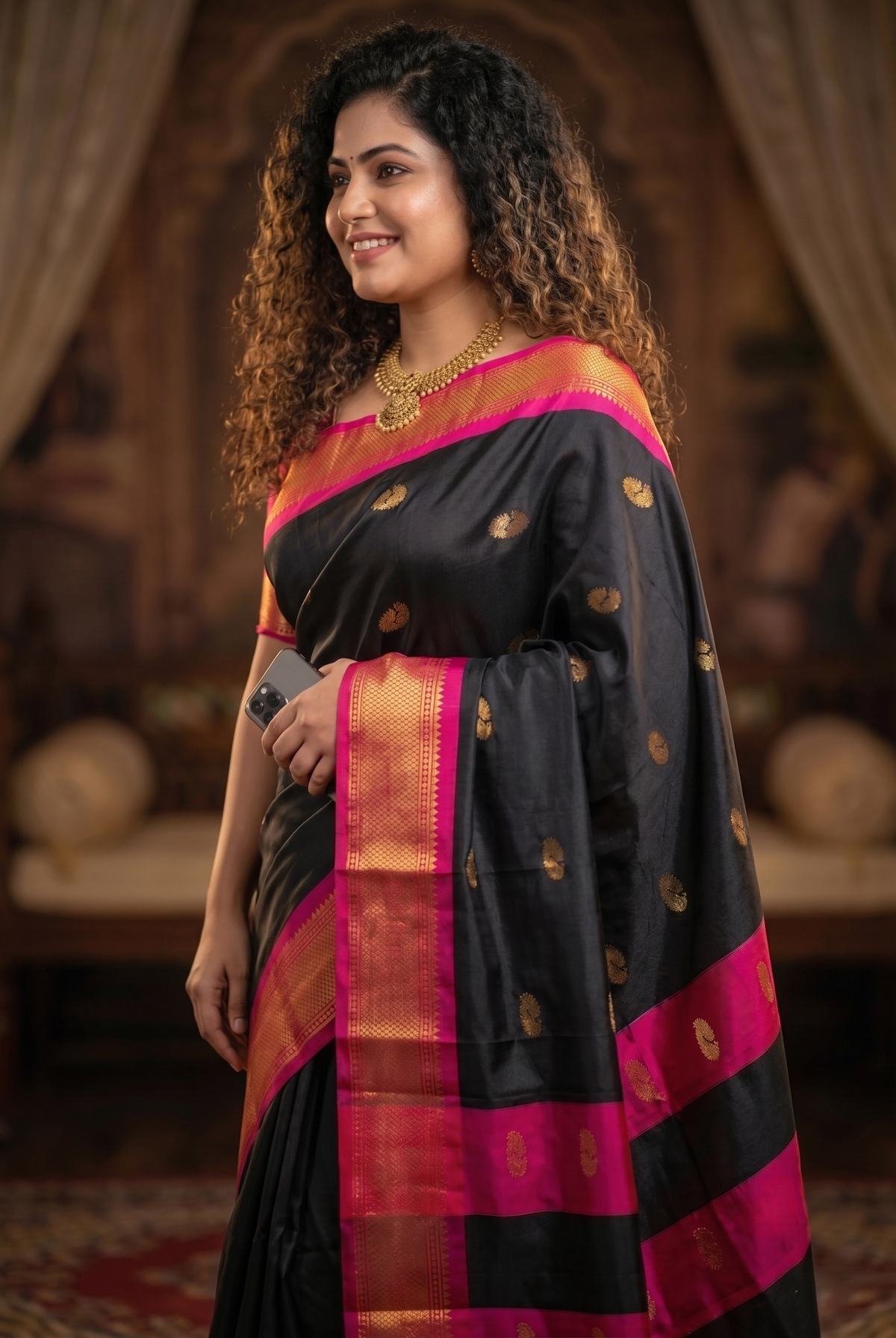 Trendy Designer Zari Woven Cotton Silk Saree With Unstiched Blouse Peice